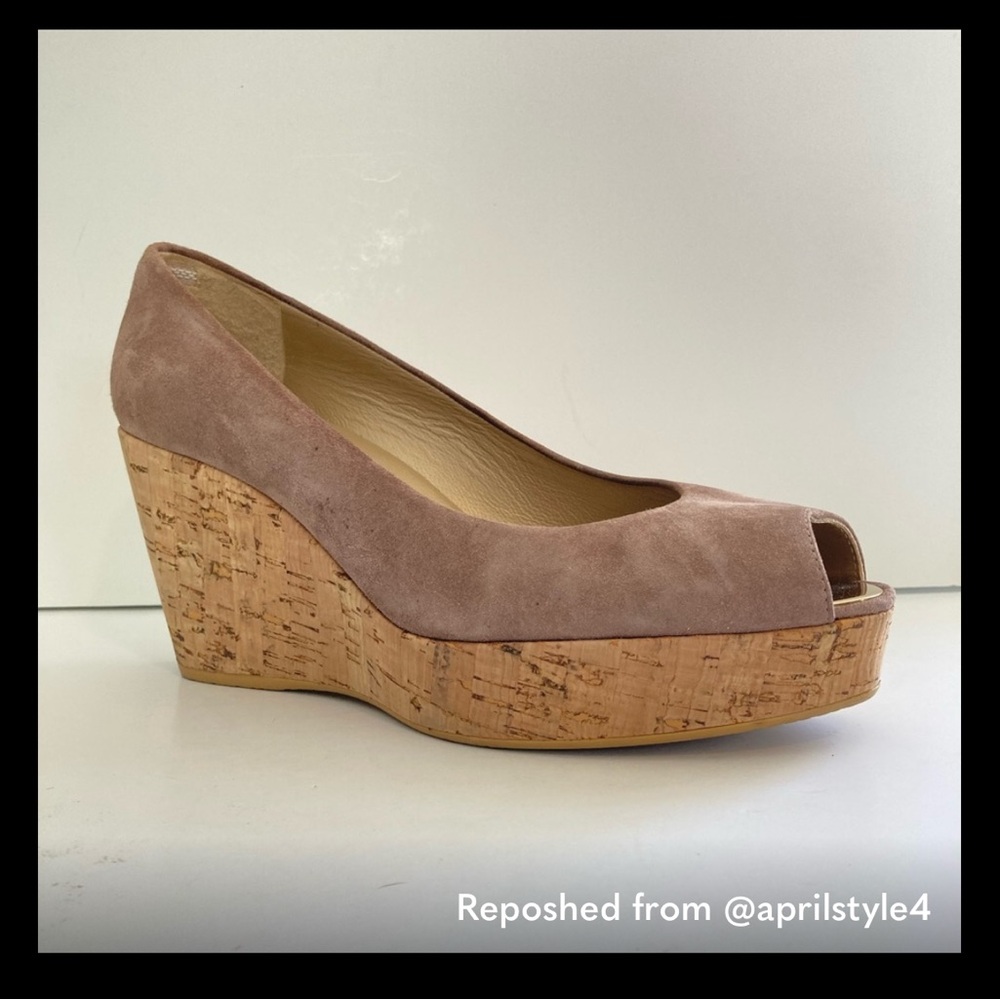 Stuart Weitzman ‘Anna’ Peep Toe Wedge